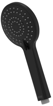 Bristan Round 3-Function Shower Handset, Easy Clean Nozzles, Black Finish