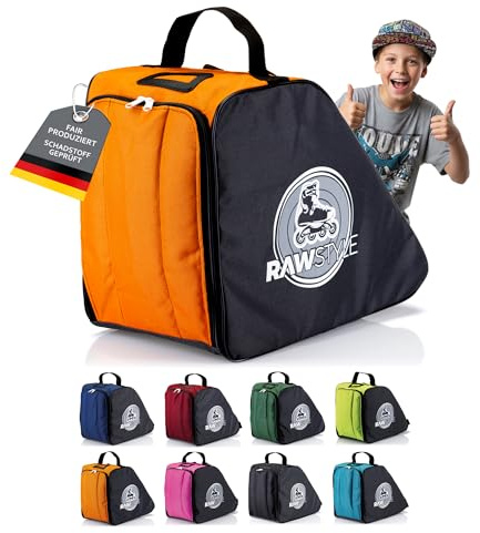 BambiniWelt by Rafael K. Skater Rucksack für Inliner, Rollschuhe & Skates | Ergonomisch, Wasserdicht & Robust, Geräumig mit Zusatzfach, Personalisiertes Namensfeld, Stabiler Freizeit- & Sport-Rucksack