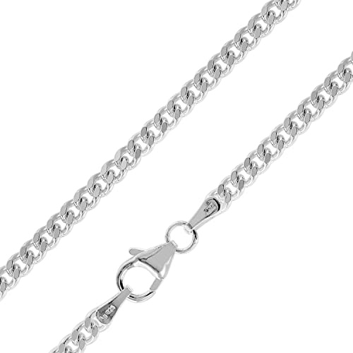 trendor Herren Halskette 925 Silber Panzerkette 2,7 mm breit 41291 | modischer Halsschmuck für Männer aus echtem Sterlingsilber, tolle Geschenkidee,