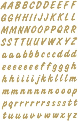 HERMA 10 x Buchstaben 8mm A-Z selbstklebend wetterfest Folie Gold VE=2 Blatt