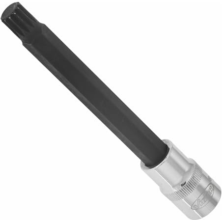 VIGOR Schraubendrehereinsatz, V2129, 1/2″, XZN, SW M12, Länge l2 140 mm | Antrieb 1/2 Zoll (12,5 mm) Vierkant hohl, Abtrieb Innen Vielzahn Profil XZN, Länge l2 140 mm, 165 g, SW M12 , 1/2″ , XZN