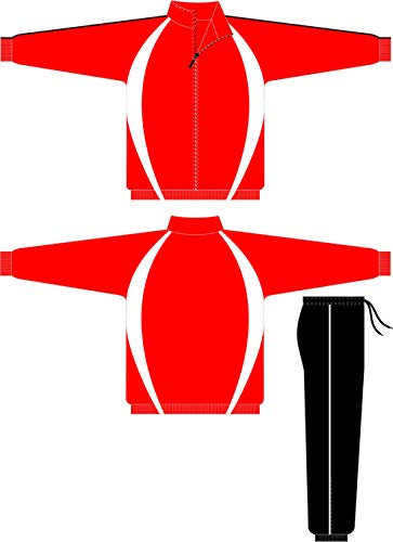 Lisaro Arbeitsanzug/Trainingsanzug/Freizeitanzug, rot-schwarz-weiss L