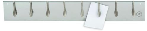 Pince porte-fiches Inox (8 Ressorts) - 62.5 cm, Gris