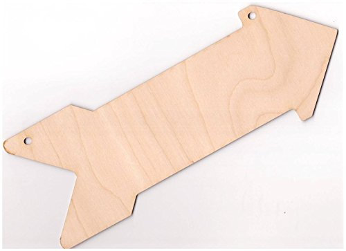 2X Wooden Plain Arrow Plaque Wall Sign Blank Decoration Hanging Arrows (V4)