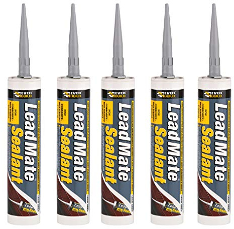 Everbuild 5 X LEAD Lead Mate Sealant 310 ml - Grey