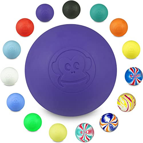 Captain LAX Massageball Original - Lacrosseball, Hartgummi, mit den Maßen 6 x 6 cm geeignet für Triggerpunkt- & Faszienmassage/Crossfit