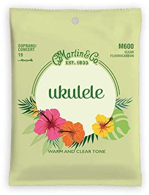 Martin M600 - Juego de cuerdas para ukelele de nylon, .021 - 0.025
