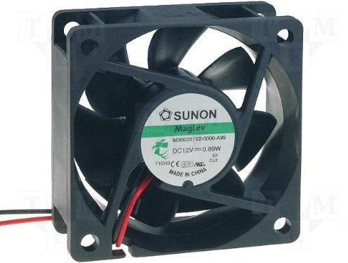 Sunon Lüfter 60x60x25mm EE60251S3-999 DC 12V 3100 U/min 17dBA Gleitlager 2 Litzen