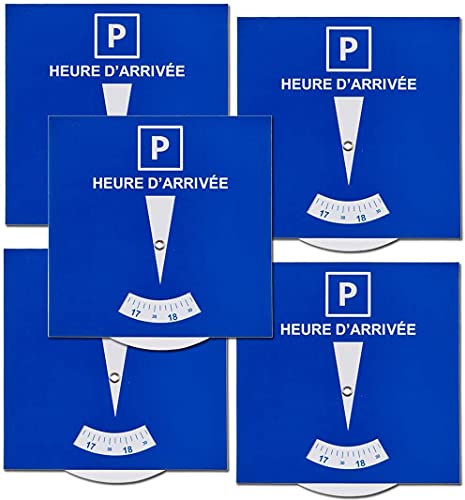 5 DISQUES STATIONNEMENT BLEUE