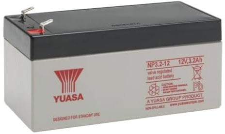 Yuasa NP3.2-12 12V Lead Acid Battery, UPS Backup Alarm and Emergency Battery (Pack of 1)