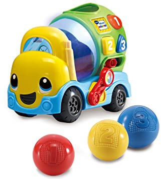 VTech - Mixter Colores, Camión Hormigonera Infantil, +75 melodías, Juguete bebés +12 Meses, Canciones y Voces, Enseña Formas, Números, Colores, Versión ESP