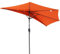 Angel Living Half Circular Parasol, Sombrilla Semicircular 270cm de Acero, Mástil Central de Acero de 38 mm, Para Jardín Patio (Terracota)