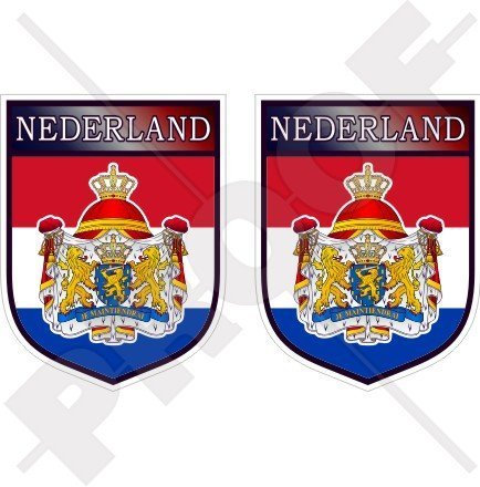 NIEDERLANDE Holland Niederlande NIEDERLÄNDISCHER Schild 75mm Auto & Motorrad Aufkleber, x2 Vinyl Stickers