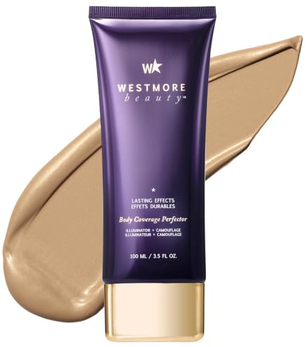 Westmore Beauty Body Coverage Perfector – Waterproof Leg & Body Makeup/Bronzer For Women - Best Tattoo Cover Up Makeup & Tattoo Concealer - 3.5 Oz Natural Radiance