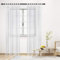 WOLTU 2er Set Sheer Voile Gardinen Vorhang Transparent kurz mit Schlaufen, Stores Gardinen Schals für Wohnzimmer Schlafzimmer Kinderzimmer Weiß 140x225 cm