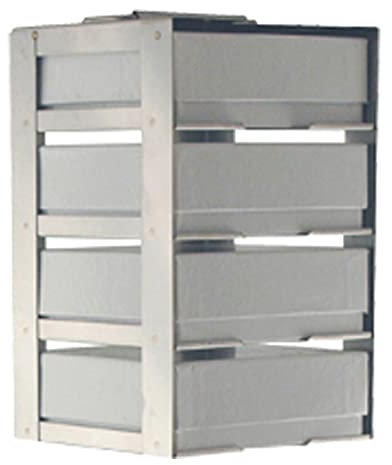 Freezer Rack Solutions USA CF-4-2-100 Chest Freezer Rack with Box & Divider (100 Cell), 4 Box