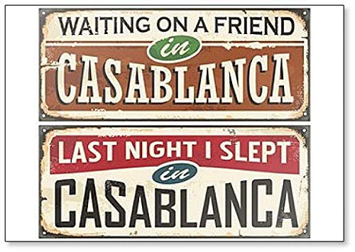 Casablanca Marokko Retro Illustrationen Kühlschrankmagnet