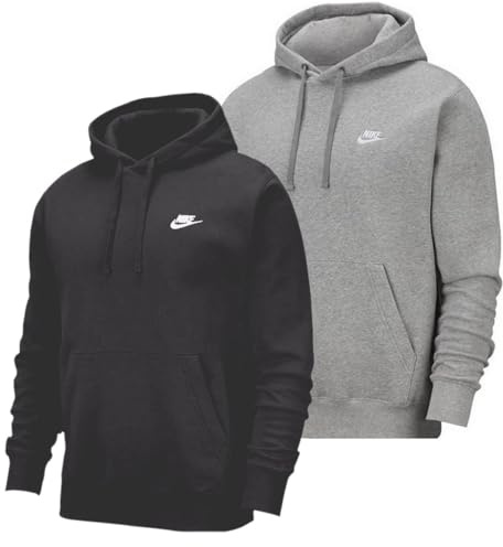 Nike Herren Sportswear Club Sweatshirt Mit Reißverschluss, Schwarz/Schwarz/Weiss, XXL EU