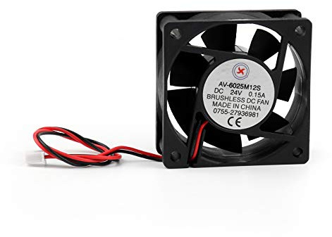 MAD HORNETS Ventilateur de refroidissement DC sans balais 24 V 0,15 A 6025S 60 x 60 x 25 mm 2 broches CPU ventilateur d'ordinateur