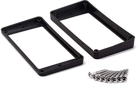 Senmubery 2 StüCke Schwarz Gebogen Humbucker Pickups Rahmen Montage Ringe für Elektor Gitarre