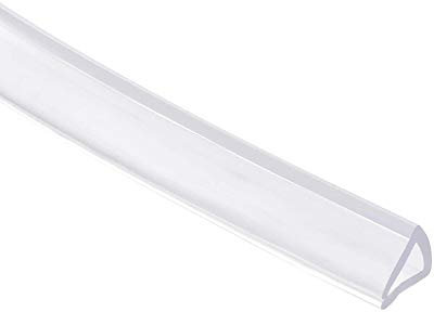 sourcing map Joint Garniture PVC Feuille Protection Garniture Profilé U-Seal Apte 3-5mm Bord 1m/3.28ft Longueur 0.28 Hauteur Transparent