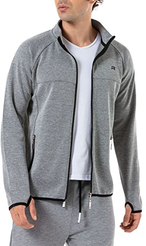 Redbridge Trainingsjacke mit Reißverschluss Atmungsaktive Sportjacke für Fitness und Freizeit Grau L