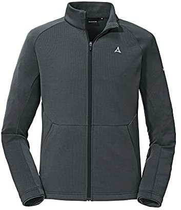 Schöffel Herren Fleece Jacket Toreck M, warme Fleecejacke, atmungsaktive Funktionsjacke aus Stretch-Fleece, asphalt, 46