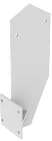 Leudus Stahl Dachsparrenhalter LUP062 für Markisen Dachadapter (1 Stück) Weiss