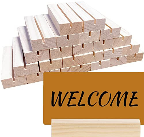 20Stk Kartenhalter Holz Tischkartenhalter Fotohalter 10.2cm Hochzeit Platzkartenhalter Visitenkartenhalter Memohalter Sitzkartenhalter Nameskartenhalter für Hochzeit Party Deko