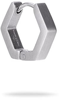 Fynch-Hatton Herren Creole Hexagon aus Edelstahl in Silber & Silber Antik
