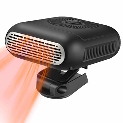 Yeeda Chauffage soufflant de voiture, chauffage de voiture, dégivreur de voiture électrique, ventilateur de chauffage de voiture portable, chauffage d'habitacle de voiture, rotatif à 360 degrés