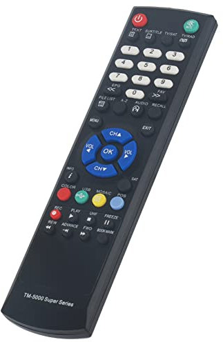 TM-5000 Remote Control Replacement Suit for Technomate Digital Satellite ReceiverTM-5300D M2 USB Super+,TM-5200D M2 USB Super+, TM-5600 C1 USB Super+,TM-5400 C1+ M2 USB Super+