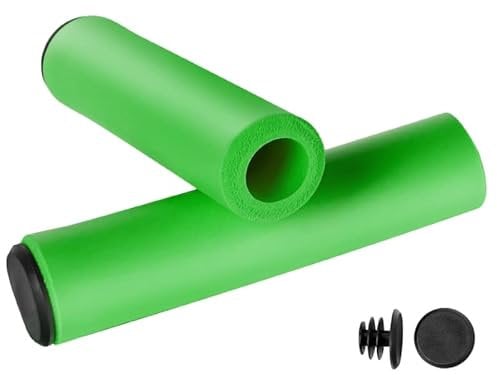 SANKRO puños Bicicleta (2 Unidades) | Puños MTB | Puños Bicicleta montaña | Espuma de Silicona | Ergonómicos | Ultraligeros (Verde)