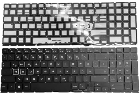 T-ProTek DEUTSCHE-Tastatur Keyboard Schwarz kompatibel für HP Omen 15-dc1008ng 6RU17EA