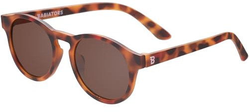 Babiators Schlüsselloch-Sonnenbrille für Babys und Kleinkinder, 100 % UV-Schutz, bruchsicherer, flexibler Gummirahmen, Klassische Schildkröte, 4-5 Jahre