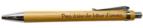 Stylo à bille bambou personnalisé/Cadeau maitresse mariage témoin fête des pères/En bois personnalisable/Entreprise anniversaire Comité