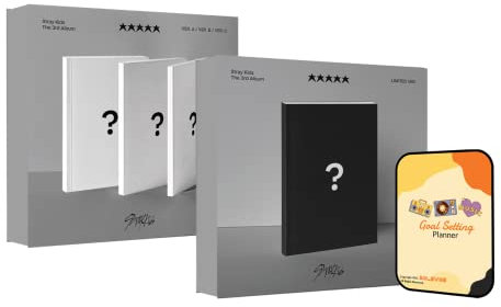 Stray Kids ★★★★★ (5-STAR) Album [Normal A+B+C, Limited ver. 4 Album Full Set]+Pre Order Benefits+BolsVos Exclusive K-POP Inspired Digital Merches (Goal Setting Planner, Sticker Pack)