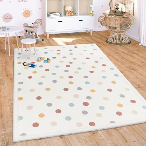 Paco Home Teppich Kinderzimmer Baby Krabbeldecke Krabbelmatte Spielmatte Waschbar rutschfest Regenbogen Planet Sonne Tiere Weich, Grösse:120x160 cm, Farbe:Bunt