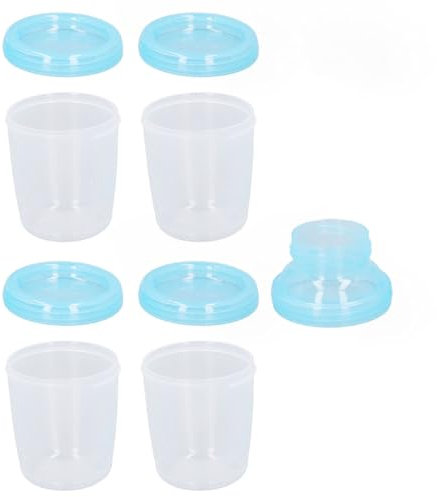 4 Vasos Reutilizables para Almacenamiento de Leche de 180 Ml, Vasos de Almacenamiento de Leche Materna a Prueba de Fugas, Recipiente Portátil para Leche Materna con Tapa para