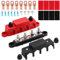 Blocco di distribuzione 12V-48V DC Busbar 250A ，Morsettiera di Alimentazione con 4 * M8 bulloni per Camion, Autobus, Barca (M8)
