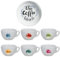 The Coffee House Set 6 Tazzine da Caffè + Piattini in Ceramica Personalizzati con Nomi e Scatola Rossa Idea Regalo Originale Compleanno Natale Feste Cucina Prima Colazione Mattina Arredo Casa Tavola