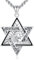 CUOKA MIRACLE Davidstern Kette 925 Sterlingsilber Herren Davidstern Anhänger Kette Oxidiert Unisex Jüdischer Schmuck für Jungen Ehemann Sohn