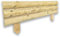 Bordure de jardin pour parterre de fleurs 100 x 22,5 x 4 cm en bois de pin imprégné, clôture basse à 2 pointes vampire, fabriquée en Italie