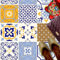 HUBDECO - Fliesenaufkleber - Küche, Badezimmer Deko - Klebefliesen - Bodenfliesen - Klebefolie Küche - Boden Schutzmatte - Selbstklebende Fliesen - 9 Stk. - Marokkanisches Mosaik - 30x30cm