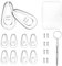 cobee Brillen Reparatur Set, 20 Paar Nasenpads Brille Silikon mit 20 Paar Schrauben + 1 Schraubendreher, Rutschfeste Luftkammer Nasenpads Silikon Weiche Schraubbrillen Nasenpads