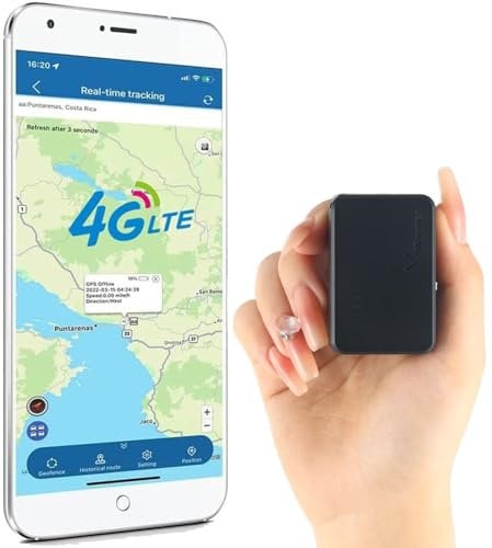 Mini Localizador GPS para Coche 4G con Tarjeta SIM 1500mAh Batería 60 Días en Espera Magnético GPS Tracker Seguimiento Dispositivo Antirrobo para Moto Vehiculo Geolocalizador Rastreador con App TK903
