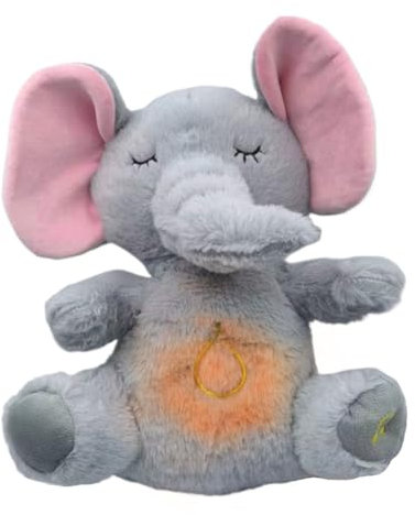RuiDay The Relief Sheep Elephant Soft Doll With Rhythmic Breathing Motion And Music, Sleep Buddy, Glowing Musical Soothing Sheep Doll for Kids Sleeping