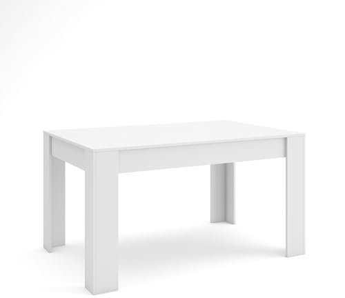 Skraut Home | Mesa Comedor | Mesa Fija Cocina y Salón | 140x90x76 cm | para 6 comensales | Muebles Comedor | Estilo Moderno | Blanco
