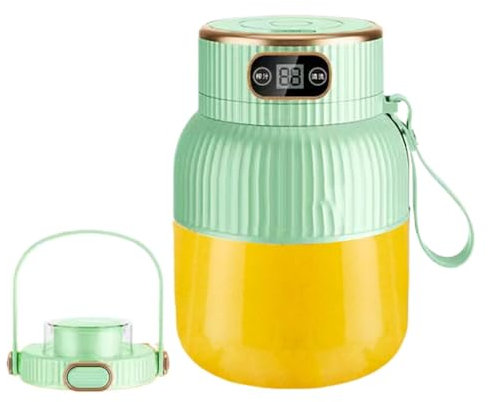 Portable Juicer Blender, 600ml Juicer Machine, USB Rechargeable Juicer, Fruit Juice Mixer, Digital Display Blender, Food Processor Blender, Smoothie Maker, Rechargeable Juicer Blender