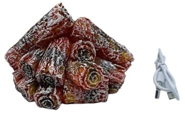 LOVIVER Lámpara de Chimenea sin Llama, Adornos Vintage portátiles, decoración artística, lámpara de Chimenea de simulación, luz de Chimenea para Festivales en, B